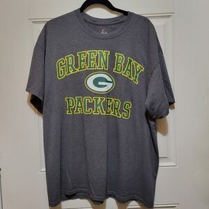 Green Bay Packers Majestic Grey Men's 2XL Tee Shirt